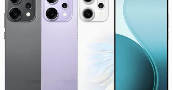 Oppo Reno 14 pro tampilan depan dan belakang